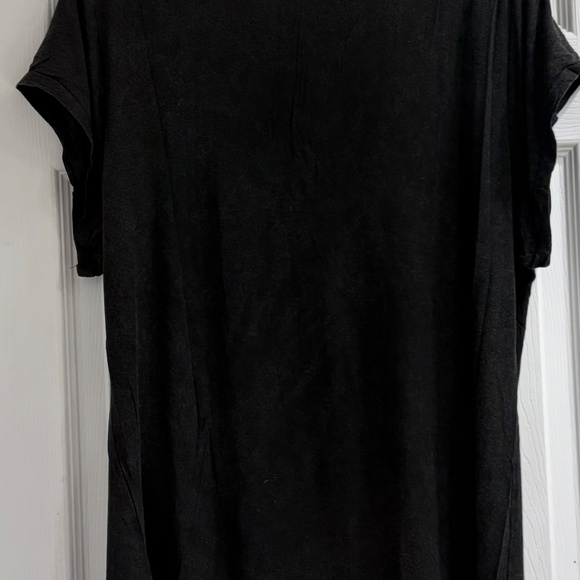 New POL Basic V Neck Short Cap Sleeve T Shirt Dark Charcoal Top Pullover Medium - Picture 5 of 7